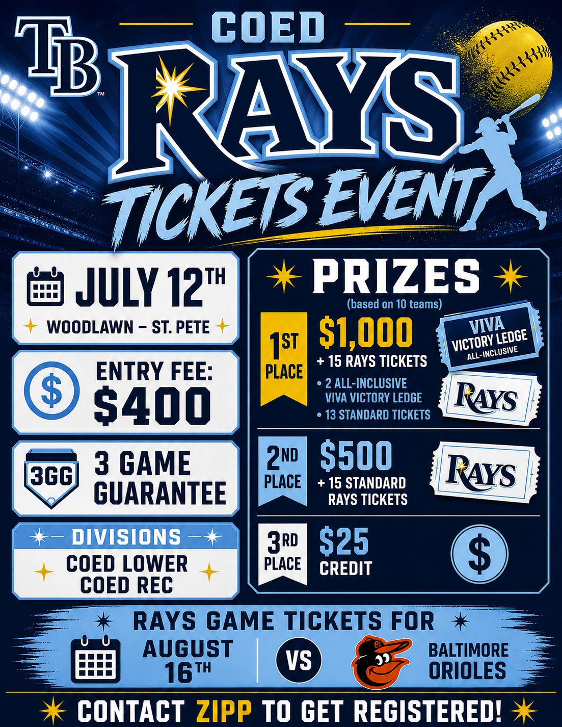 Coed Rays Ticket Giveaway